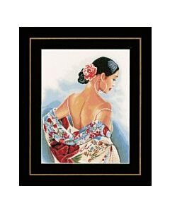 Borduurpakket bloemensjaal van lanarte pn-0154992 