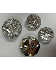 Crystal kunststof knopen met ruit en een glanzend oppervlak in verschillede maten. 