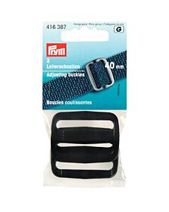 Prym Regelbare klemgespen kunststof zwart 25mm