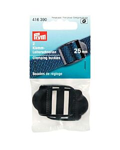 Prym Regelbare klemgespen kunststof zwart 25mm