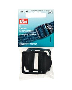 Prym Regelbare klemgespen kunststof zwart 30mm