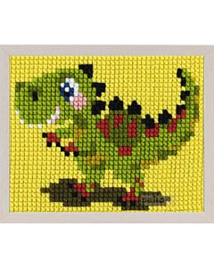 Borduurpakket kinderen dino in kruissteek pako 027.062