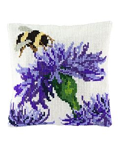 Kruissteek kussen hommel van pako om borduren 003.287