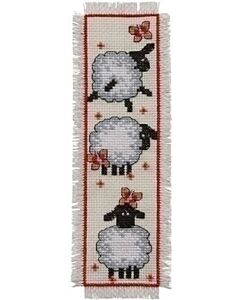 Permin borduurpakket Boekenlegger Schaapjes 05-2101