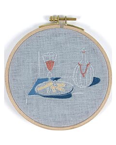 DMC borduurpakket 'Het Louvre x The Wafer Dessert' TB187/81 voorbedrukt incl. borduurring