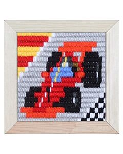 Borduurpakket kinderen Raceauto in spansteek pako 079.734