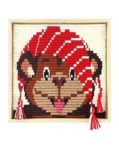 Borduurpakket kinderen aap in spansteek pako 085.756