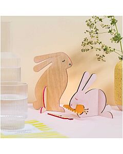 Houten 3D paashazen Rico design 08795.02.40