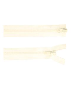 Dubbel deelbare rits 80cm kl.089 crème met bloktand