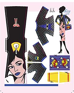 DressYourDoll Zelf Barbiekleren naaien Lizzy Pop Art