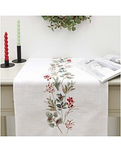 Borduurpakket voorbedrukte loper kerstgroen van Rico 100095