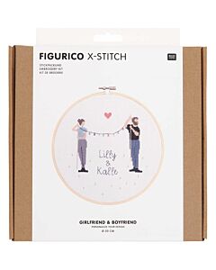 Borduurpakket vriend en vriendin van rico  Design 100112 incl. borduurring