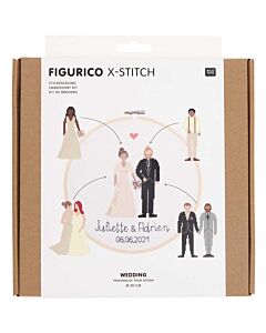 Borduurpakket huwelijk van rico Design 100117 incl borduurring