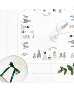 Rico Design borduurpakket tafelkleed Kerstverhaal 100202 telpatroon.