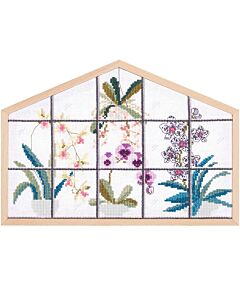 Rico Design borduurpakket Orchideeën 100215 telpatroon incl. frame