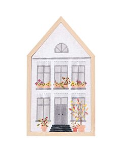 Rico Design borduurpakket Herfsthuis 100218 telpatroon incl. frame