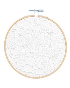 Rico Design borduurpakket Witte Bloemen 100230 voorbedrukt incl. borduurring