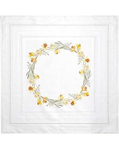 Rico Design borduurpakket tafelkleed Narcissen 100248 telpatroon