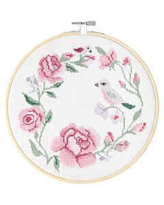 Rico Design borduurpakket rozenkrans 100413 telpatroon incl. borduurring