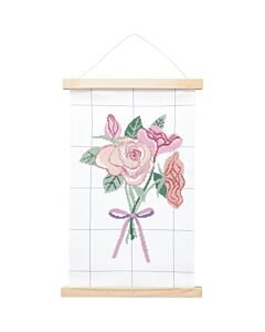 Rico Design borduurpakket boeket bloemen 100415 telpatroon incl. posterhanger