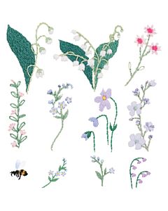 Rico Design plak en stik flowers vrij borduren