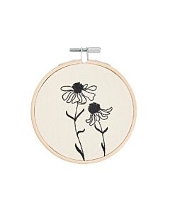 Rico Design borduurpakket bloemen 100429 voorbedrukt incl. borduurring