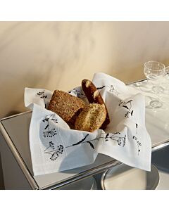 Rico Design borduurpakket broodkleedje grassen zwart/wit 100439 telpatroon