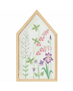 Rico Design borduurpakket lente bloemenweide 100527 voorbedrukt incl. frame