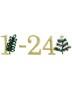 Rico Design plak en stik adventskalender met nummers vrij borduren