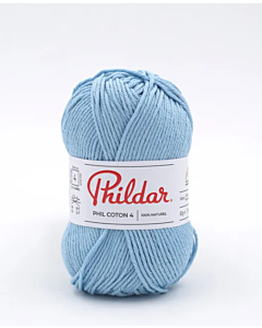 Phil coton 4 is 100% katoen van Phildar, kl.azur