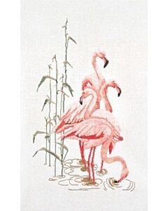 Borduurpakket Flamingo van Thea Gouverneur aida 1070