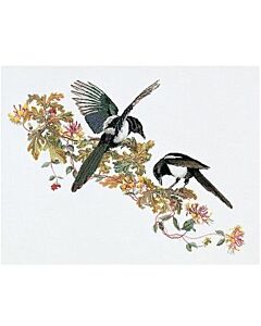 Borduurpakket Ekster van Thea Gouverneur 1075 linnen