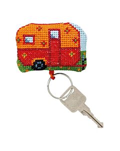 Permin borduurpakket Sleutelhanger Caravan 11-2430