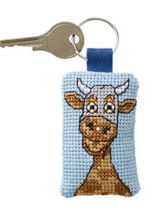 Permin borduurpakket Sleutelhanger Koe 11-5152 telpatroon