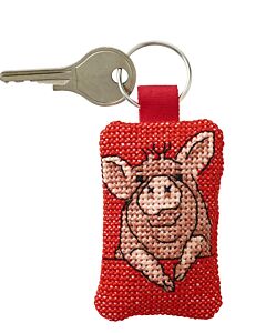 Permin borduurpakket Sleutelhanger Varken 11-5153 telpatroon