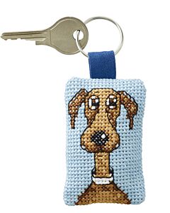 Permin borduurpakket sleutelhanger Hond 11-5154 telpatroon