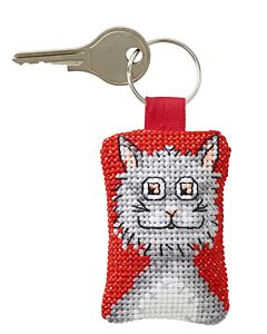 Permin borduurpakket sleutelhanger Kat 11-5155 telpatroon