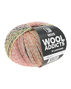 Lang Yarns Move Wool Addicts kl.20 4-draads sokkenwol (zwart/beige/oranje/geel/roze/lichtblauw)