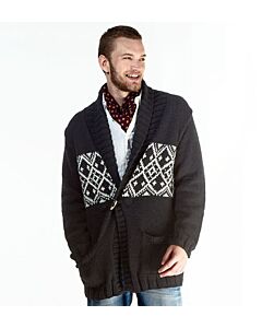 Breipakket herenjas met sjaalkraag van partner 6 Phildar. 