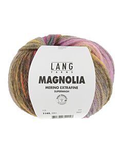 Lang Yarns Magnolia Merino Extrafine kleur 1 (paars/oranje/groen/geel/roze)