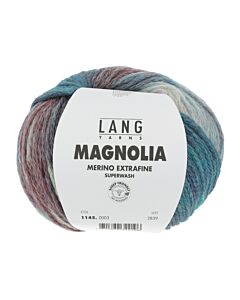 Lang Yarns Magnolia Merino Extrafine kleur 3 (blauw/zeegroen/paars/bruin/rood)