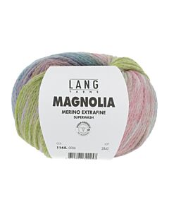 Lang Yarns Magnolia Merino Extrafine kleur 6 (groen/blauw/oranje/roze)