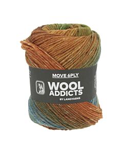 Lang Yarns Move Wool Addicts 6-draads sokkenwol kleur 8 (oker/bruin/groen/blauw)