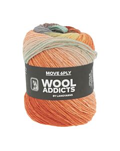 Lang Yarns Move Wool Addicts 6-draads sokkenwol kleur 8 (oker/bruin/groen/blauw)