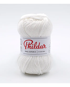 Phildar Phil Coton 3 kl.blanc katoen