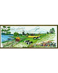 Borduurpakket polder landschap van Eva Rosenstand 12-724  linnen