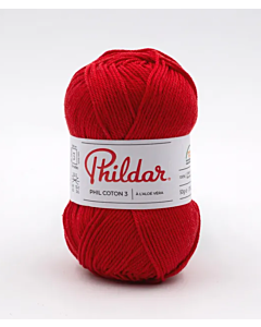 Phildar Phil Coton 3 katoen kleur cerise 72