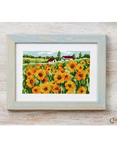 Permin borduurpakket Zonnebloemveld 13-1326