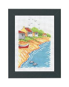 Permin borduurpakket Strandhuisjes 13-3159
