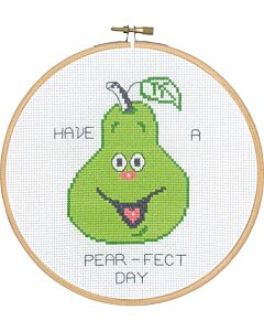 Permin borduurpakket have a pear-fect day 13-4155 telpatroon